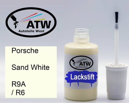 Porsche, Sand White, R9A / R6: 20ml Lackstift, von ATW Autoteile West.